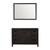 Lexora Marsyas 48 Inch Brown Single Vanity Cabinet, no Top and 44 Inch Mirror