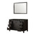 Lexora Marsyas 48 Inch Brown Single Vanity Cabinet, no Top and 44 Inch Mirror