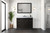 Lexora Marsyas 48 Inch Brown Single Vanity Cabinet, no Top and 44 Inch Mirror
