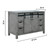 Lexora Marsyas 48 Inch Ash Grey Single Vanity, no Top and 44 Inch Mirror