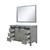 Lexora Marsyas 48 Inch Ash Grey Single Vanity Cabinet, no Top and 44 Inch Mirror