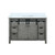 Lexora Marsyas 48 Inch Ash Grey Single Vanity Cabinet, White Quartz Top, White Square Sink and no Mirror
