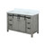 Lexora Marsyas 48 Inch Ash Grey Single Vanity Cabinet, White Quartz Top, White Square Sink and no Mirror