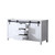 Lexora Marsyas 60 Inch White Vanity Cabinet Cabinet Only