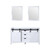 Lexora Marsyas 60 Inch White Double Vanity, no Top and 24 Inch Mirrors