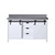Lexora Marsyas 60 Inch White Double Vanity Cabinet, Grey Quartz Top, White Square Sinks and no Mirror
