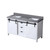 Lexora Marsyas 60 Inch White Double Vanity Cabinet, Grey Quartz Top, White Square Sinks and no Mirror