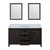 Lexora Marsyas 60 Inch Brown Double Vanity Cabinet, White Quartz Top, White Square Sinks and 24 Inch Mirrors