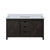 Lexora Marsyas 60 Inch Brown Double Vanity Cabinet, White Quartz Top, White Square Sinks and no Mirror