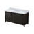 Lexora Marsyas 60 Inch Brown Double Vanity Cabinet, White Quartz Top, White Square Sinks and no Mirror