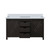 Lexora Marsyas 60 Inch Brown Double Vanity Cabinet, White Quartz Top, White Square Sinks and no Mirror