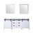 Lexora Marsyas 80 Inch White Double Vanity, no Top and 30 Inch Mirrors