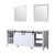 Lexora Marsyas 80 Inch White Double Vanity, no Top and 30 Inch Mirrors