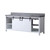 Lexora Marsyas 80 Inch White Double Vanity Cabinet, Grey Quartz Top, White Square Sinks and no Mirror