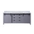 Lexora Marsyas 80 Inch Dark Grey Double Vanity Cabinet, White Carrara Marble Top, White Square Sinks and no Mirror
