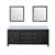 Lexora Marsyas 80 Inch Brown Double Vanity Cabinet, White Quartz Top, White Square Sinks and 30 Inch Mirrors