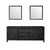 Lexora Marsyas 80 Inch Brown Double Vanity Cabinet, no Top and 30 Inch Mirrors