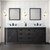 Lexora Marsyas 80 Inch Brown Double Vanity Cabinet, no Top and 30 Inch Mirrors