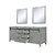 Lexora Marsyas 80 Inch Ash Grey Double Vanity Cabinet, no Top and 30 Inch Mirrors