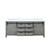 Lexora Marsyas 80 Inch Ash Grey Double Vanity Cabinet, White Quartz Top, White Square Sinks and no Mirror