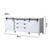 Lexora Marsyas 84 Inch White Double Vanity, no Top and 34 Inch Mirrors
