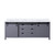 Lexora Marsyas 84 Inch Dark Grey Double Vanity Cabinet, White Carrara Marble Top, White Square Sinks and no Mirror