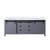 Lexora Marsyas 84 Inch Dark Grey Double Vanity Cabinet, White Carrara Marble Top, White Square Sinks and no Mirror