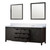 Lexora Marsyas 84 Inch Brown Double Vanity Cabinet, White Quartz Top, White Square Sinks and 34 Inch Mirrors Lexora Marsyas 84 Inch Brown Double Vanity Cabinet, White Quartz Top, White Square Sinks and 34 Inch Mirrors
