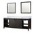 Lexora Marsyas 84 Inch Brown Double Vanity Cabinet, White Quartz Top, White Square Sinks and 34 Inch Mirrors Lexora Marsyas 84 Inch Brown Double Vanity Cabinet, White Quartz Top, White Square Sinks and 34 Inch Mirrors