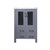 Lexora Volez 24 Inch Dark Grey Single Vanity Cabinet, Integrated Top, White Integrated Square Sink and no Mirror
