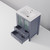 Lexora Volez 24 Inch Dark Grey Single Vanity Cabinet, Integrated Top, White Integrated Square Sink and no Mirror