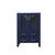 Lexora Volez 24 Inch Navy Blue Single Vanity, Integrated Top, White Integrated Square Sink and no Mirror