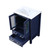 Lexora Volez 24 Inch Navy Blue Single Vanity Cabinet, Integrated Top, White Integrated Square Sink and no Mirror