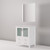 Lexora Volez 30 Inch White Single Vanity Cabinet, Integrated Top, White Integrated Square Sink and 28 Inch Mirror