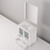 Lexora Volez 30 Inch White Single Vanity Cabinet, Integrated Top, White Integrated Square Sink and 28 Inch Mirror