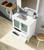 Lexora Volez 30 Inch White Single Vanity Cabinet, Integrated Top, White Integrated Square Sink and 28 Inch Mirror