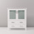 Lexora Volez 30 Inch White Single Vanity Cabinet, Integrated Top, White Integrated Square Sink and no Mirror