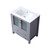 Lexora Volez 30 Inch Dark Grey Single Vanity Cabinet, Integrated Top, White Integrated Square Sink and no Mirror
