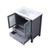 Lexora Volez 30 Inch Dark Grey Single Vanity Cabinet, Integrated Top, White Integrated Square Sink and no Mirror