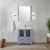 Lexora Volez 30 Inch Dark Grey Single Vanity Cabinet, Integrated Top, White Integrated Square Sink and no Mirror