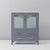 Lexora Volez 30 Inch Dark Grey Single Vanity Cabinet, Integrated Top, White Integrated Square Sink and no Mirror