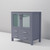 Lexora Volez 30 Inch Dark Grey Single Vanity Cabinet, Integrated Top, White Integrated Square Sink and no Mirror