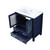 Lexora Volez 30 Inch Navy Blue Single Vanity, Integrated Top, White Integrated Square Sink and no Mirror