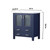 Lexora Volez 30 Inch Navy Blue Single Vanity, Integrated Top, White Integrated Square Sink and no Mirror