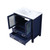 Lexora Volez 30 Inch Navy Blue Single Vanity Cabinet, Integrated Top, White Integrated Square Sink and no Mirror