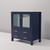 Lexora Volez 30 Inch Navy Blue Single Vanity Cabinet, Integrated Top, White Integrated Square Sink and no Mirror
