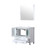 Lexora Volez 36 Inch White Single Vanity, Integrated Top, White Integrated Square Sink and 34 Inch Mirror