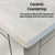 Lexora Volez 36 Inch White Single Vanity Cabinet, Integrated Top, White Integrated Square Sink and 34 Inch Mirror
