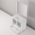 Lexora Volez 36 Inch White Single Vanity Cabinet, Integrated Top, White Integrated Square Sink and 34 Inch Mirror