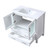 Lexora Volez 36 Inch White Single Vanity Cabinet, Integrated Top, White Integrated Square Sink and no Mirror